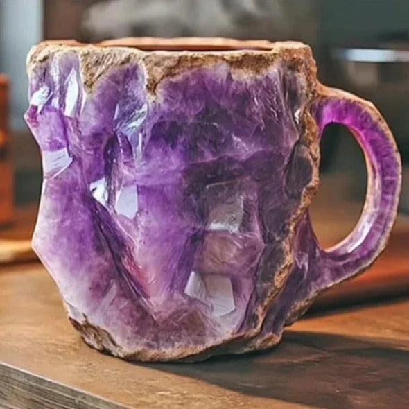 Coffee Mug Raised Texture Transparent 10.14 Oz Capacity