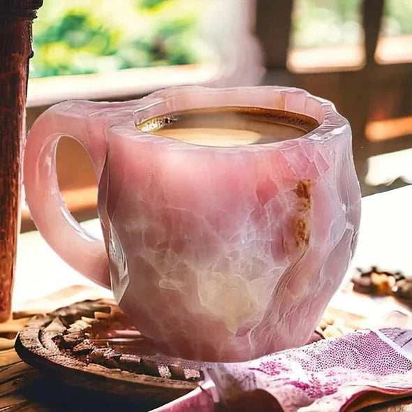 Coffee Mug Raised Texture Transparent 10.14 Oz Capacity