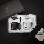 Coffee Mug Set Porcelain Marble Design