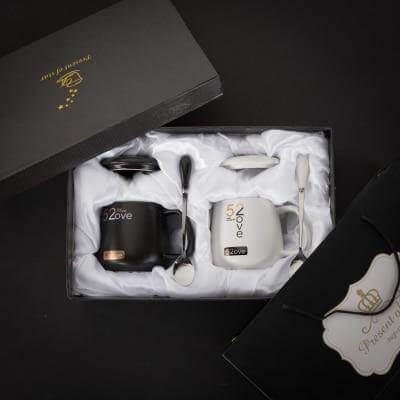 Coffee Mug Set Porcelain Marble Design