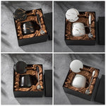 Coffee Mug Set Porcelain Marble Design