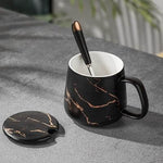 Coffee Mug Set Porcelain Marble Design