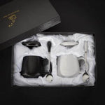 Coffee Mug Set Porcelain Marble Design