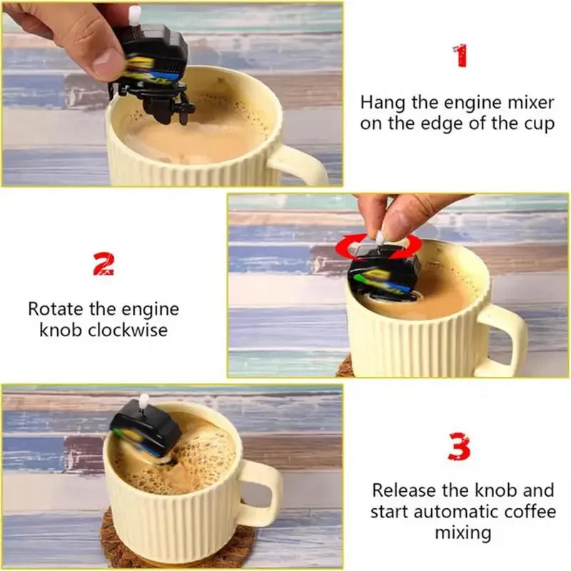 Coffee Stirrer Clip-On Propeller Design