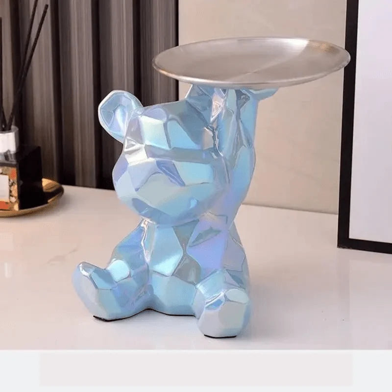 Coin Bank & Catchall Tray Ceramic Bear Design