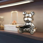 Coin Bank & Catchall Tray Ceramic Bear Design