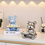 Coin Bank & Catchall Tray Ceramic Bear Design