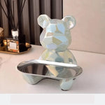 Coin Bank & Catchall Tray Ceramic Bear Design