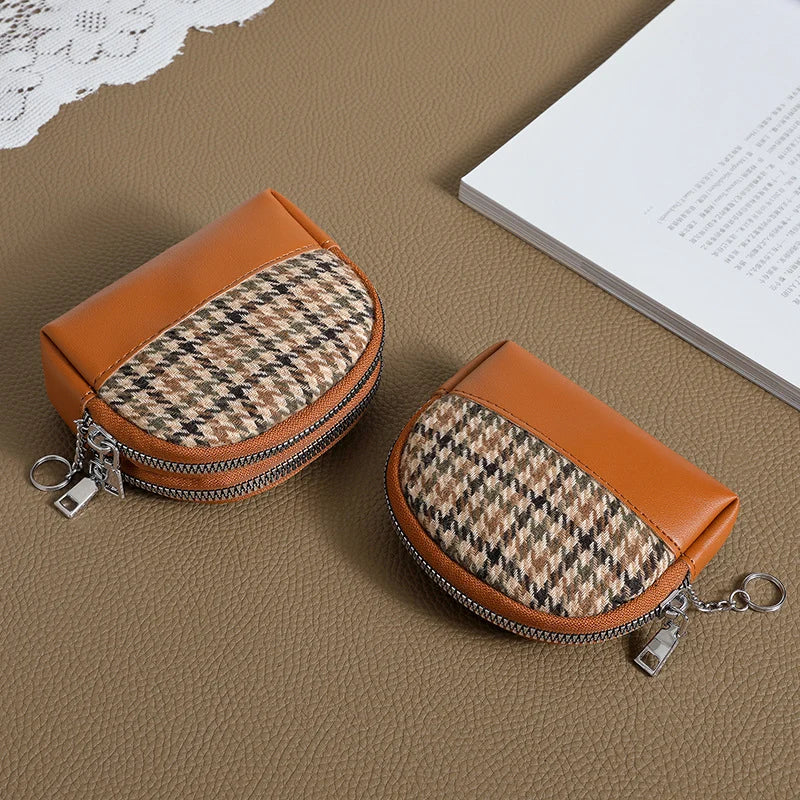 Coin Pouch Double Zip Compact Design