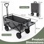 Collapsible Wagon Adjustable Handle 331 Lb Capacity