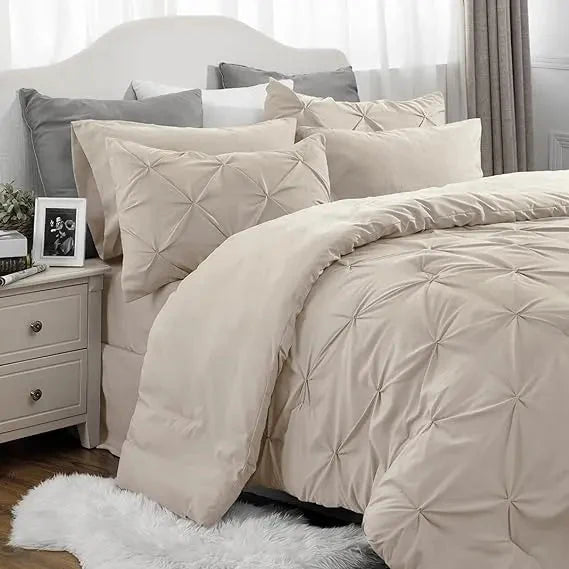 Comforter Set Brushed Microfiber Lightweight All-Season Warmth