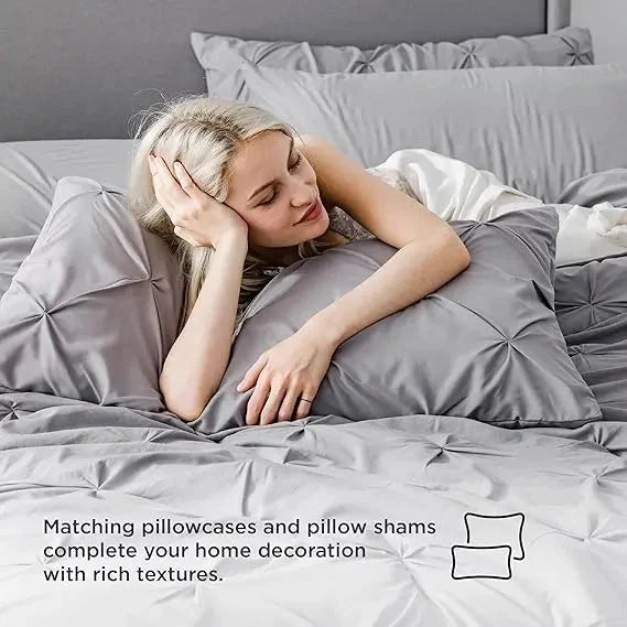Comforter Set Brushed Microfiber Lightweight All-Season Warmth
