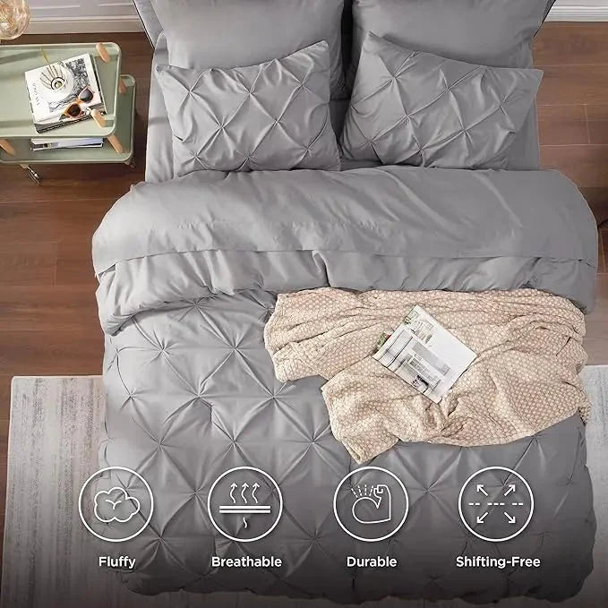 Comforter Set Brushed Microfiber Lightweight All-Season Warmth