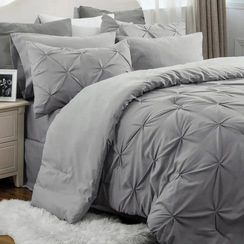 Comforter Set Brushed Microfiber Lightweight All-Season Warmth