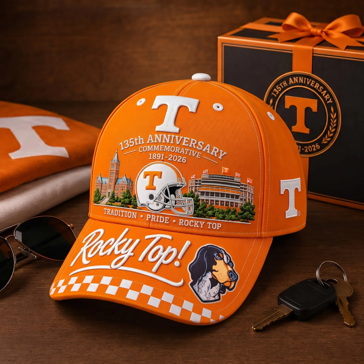 Commemorative Cap 135th Anniversary Football Artwork Adjustable Fit