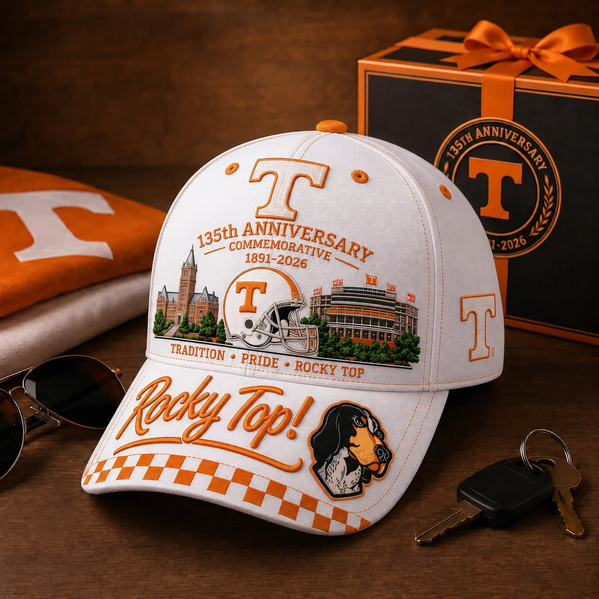 Commemorative Cap 135th Anniversary Football Artwork Adjustable Fit