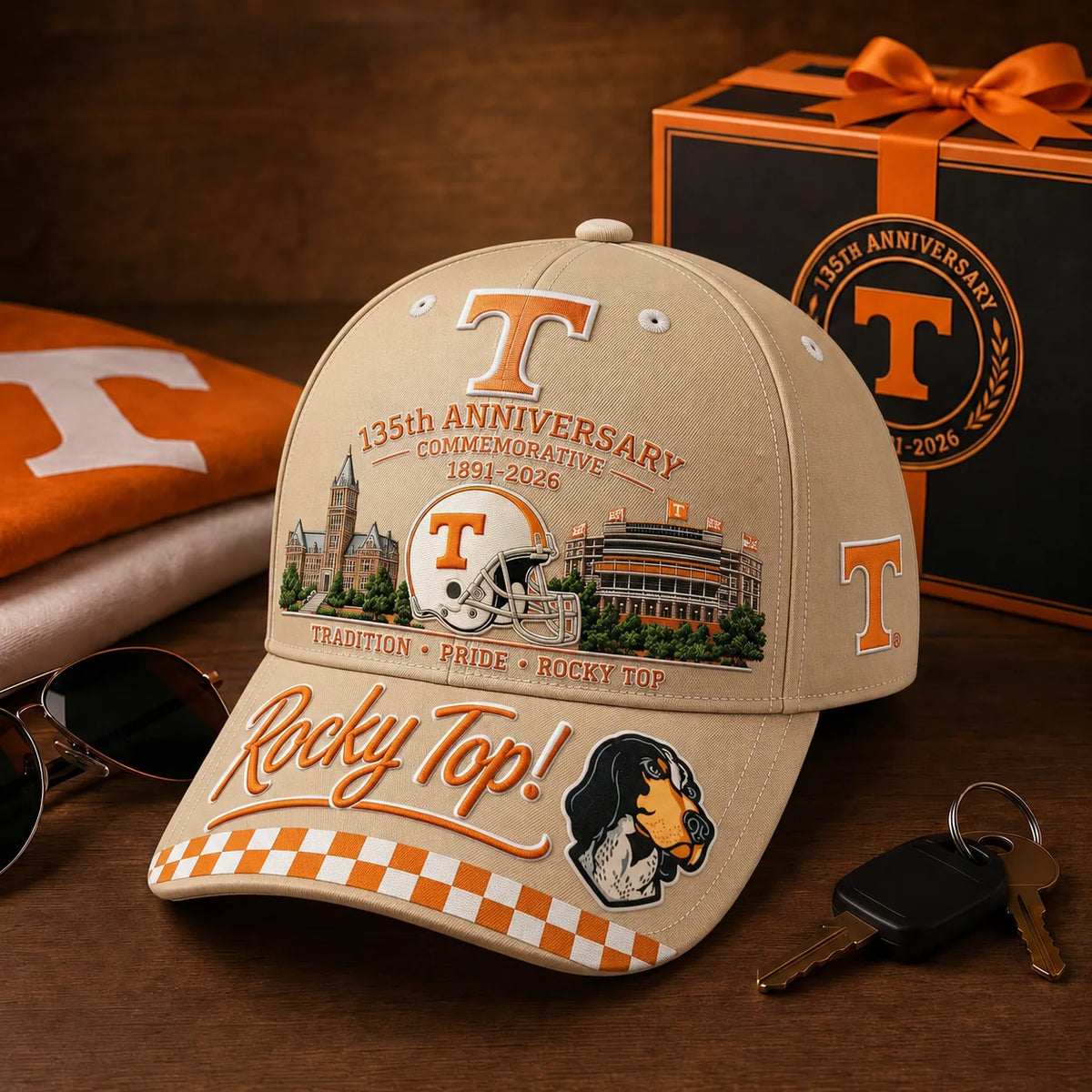 Commemorative Cap 135th Anniversary Football Artwork Adjustable Fit