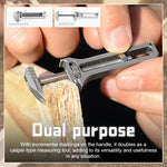 Compact Multi-Tool Titanium Alloy Adjustable Wrench & Caliper Ruler