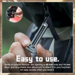 Compact Multi-Tool Titanium Alloy Adjustable Wrench & Caliper Ruler