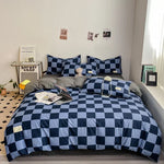 Complete Bedding Set Checkerboard Pattern Easy Care