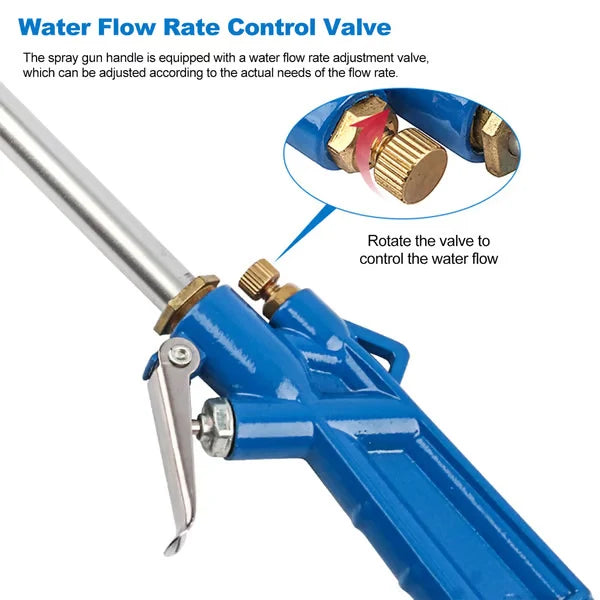 Compressed Air Blow Gun Long Reach Brass Tip Flexible Hose