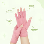 Compression Gloves Gentle Support & Open-Fingertip Cotton-Spandex