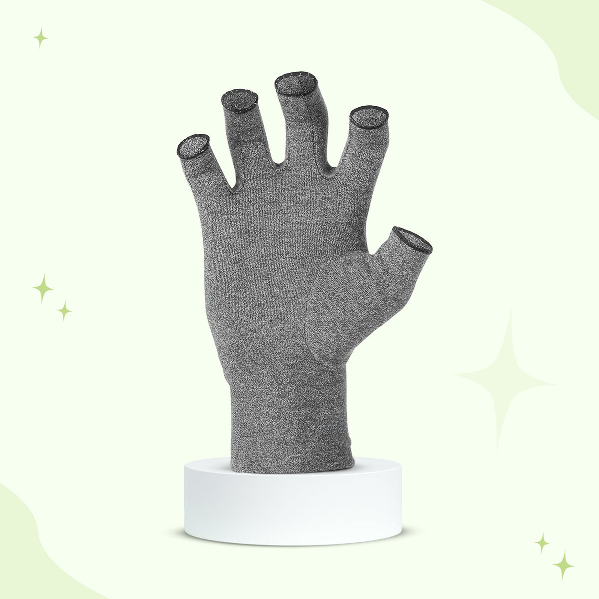 Compression Gloves Gentle Support & Open-Fingertip Cotton-Spandex