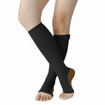 Compression Socks Zip-Up Graduated 20–30 mmHg Open-Toe Style