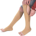 Compression Stockings Zipper Closure Breathable Elastic Fit