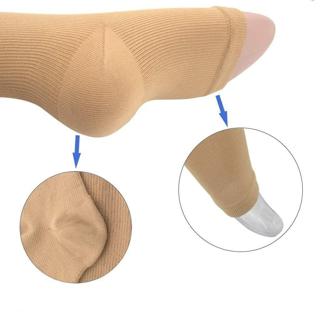 Compression Stockings Zipper Closure Breathable Elastic Fit