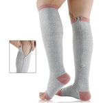 Compression Stockings Zipper Closure Breathable Elastic Fit
