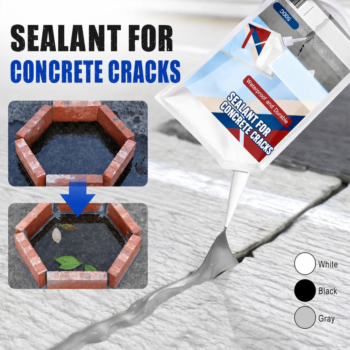 Concrete Crack Sealant Deep-Penetrating Flexible Waterproof Formula