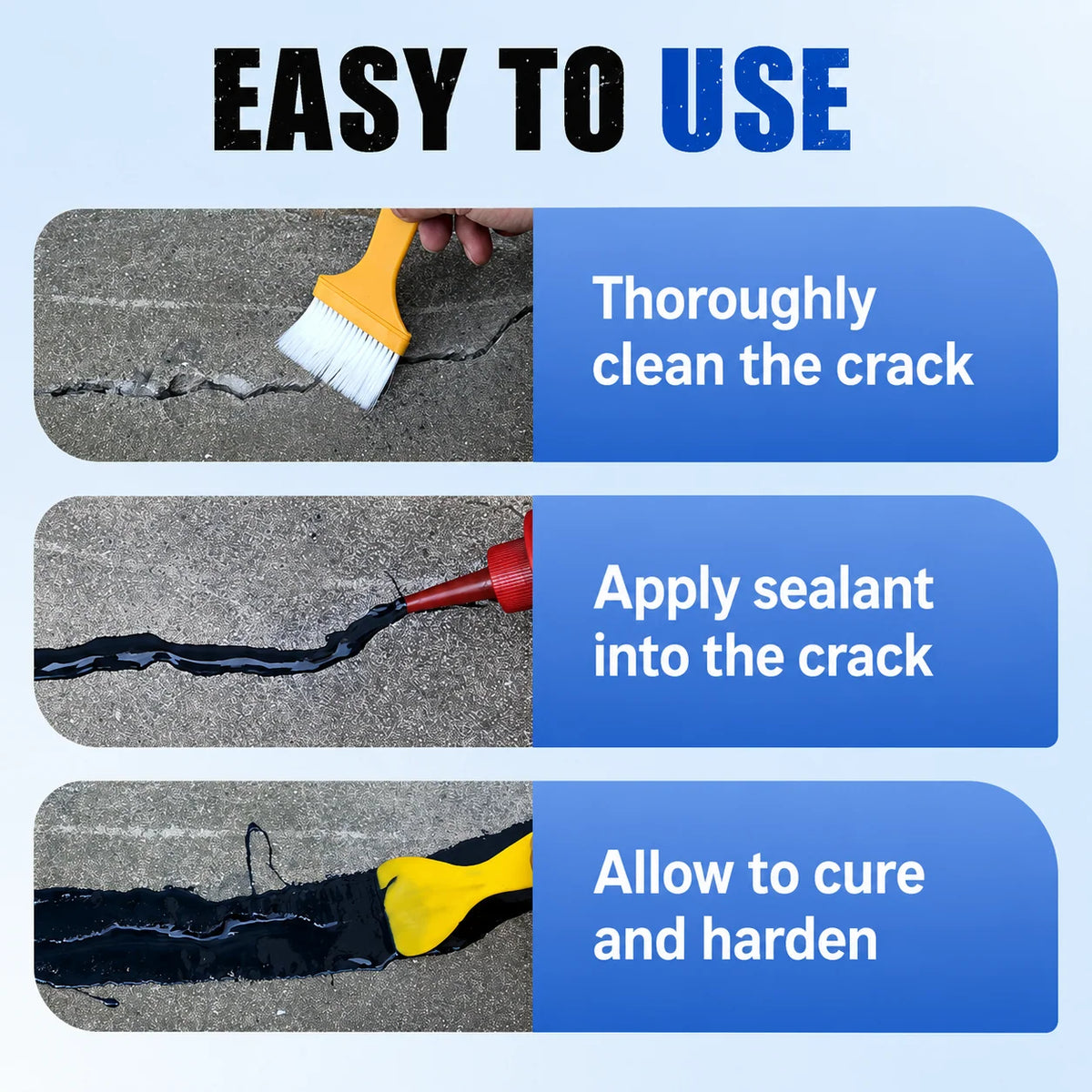 Concrete Crack Sealant Waterproof Flexible UV-Resistant