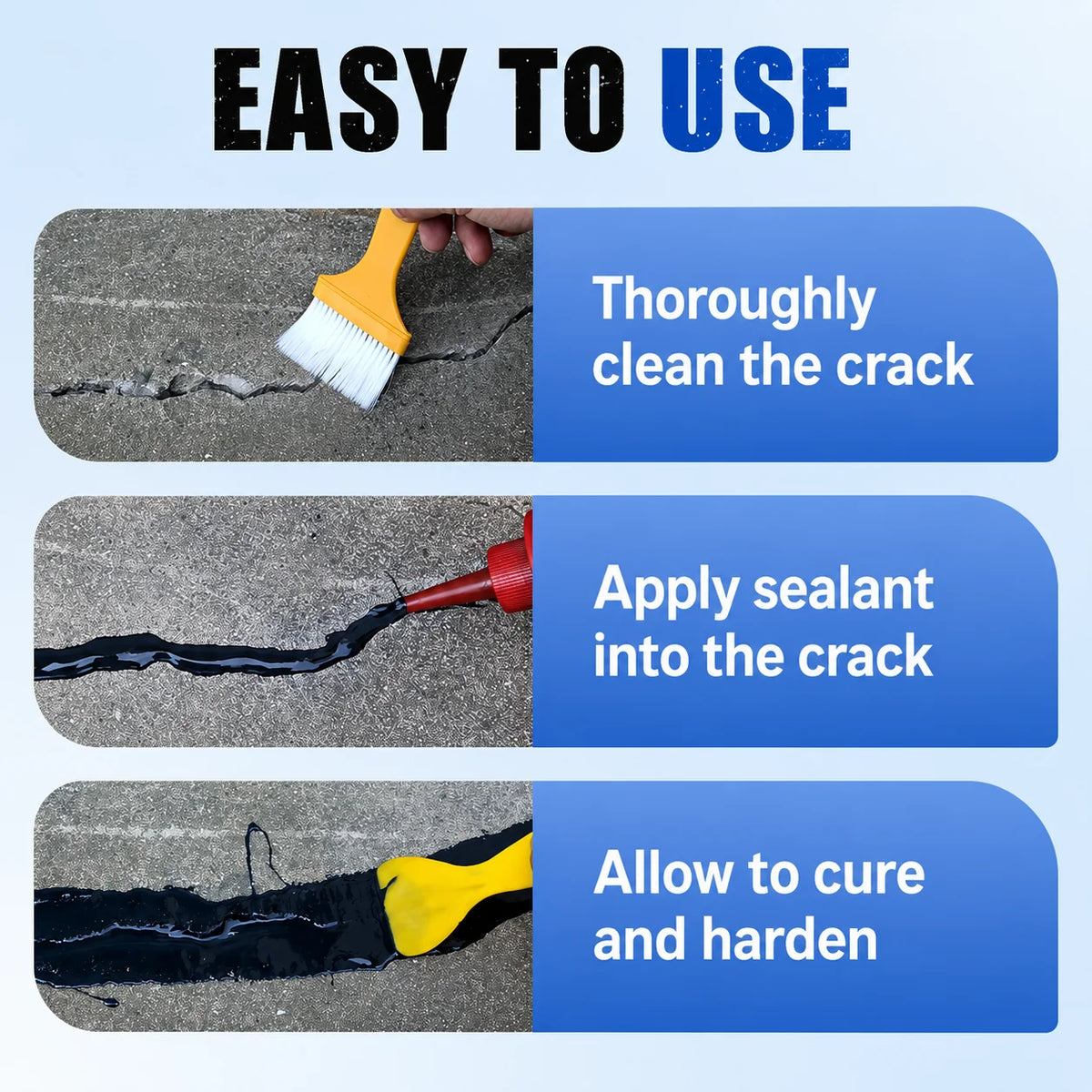 Concrete Crack Sealant Waterproof Flexible Weather-Resistant