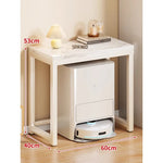Console Table Marble-Effect Top Robot Vacuum Dock Storage