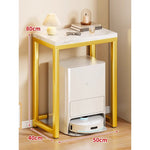 Console Table Marble-Effect Top Robot Vacuum Dock Storage