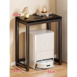 Console Table Marble-Effect Top Robot Vacuum Dock Storage