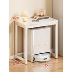 Console Table Marble-Effect Top Robot Vacuum Dock Storage
