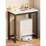 Console Table Marble-Effect Top Robot Vacuum Dock Storage