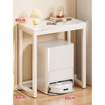 Console Table Marble-Effect Top Robot Vacuum Dock Storage