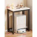 Console Table Marble-Effect Top Robot Vacuum Dock Storage