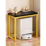 Console Table Marble-Effect Top Robot Vacuum Dock Storage