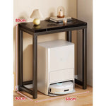 Console Table Marble-Effect Top Robot Vacuum Dock Storage