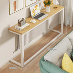 Console Table Slim Space-Saving Engineered Wood Top Steel Frame