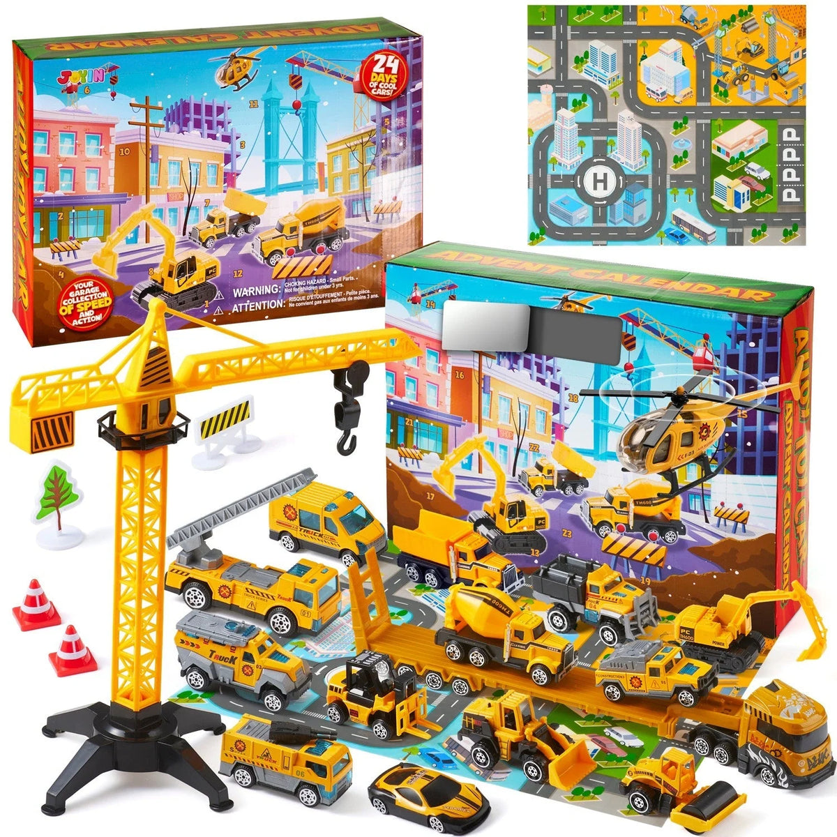 Construction Advent Calendar 24 Pieces Fold-Out City Mat