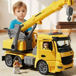 Construction Crane Toy Movable Rotating Arm Lights & Sound Effects