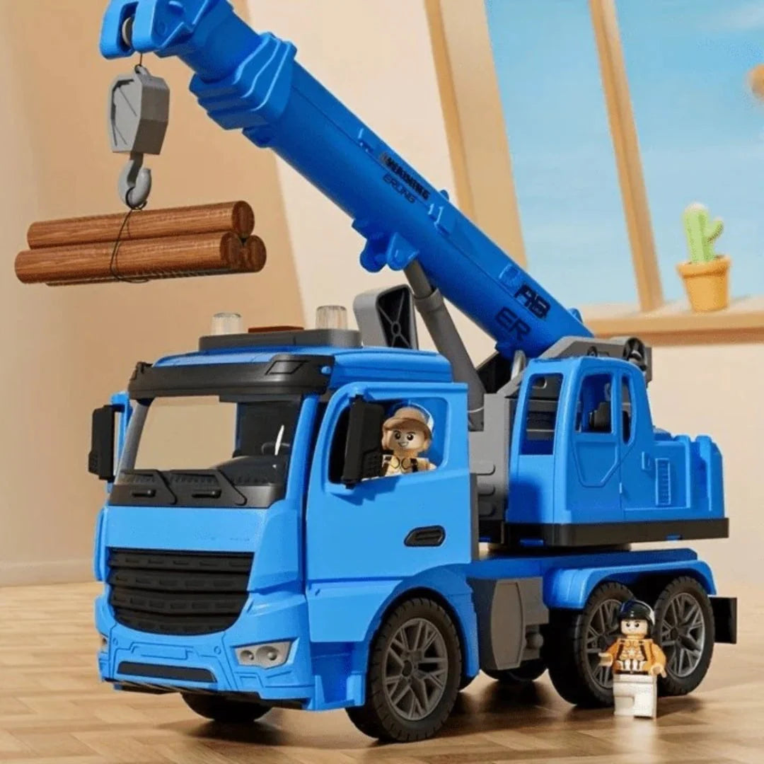 Construction Crane Toy Movable Rotating Arm Lights & Sound Effects