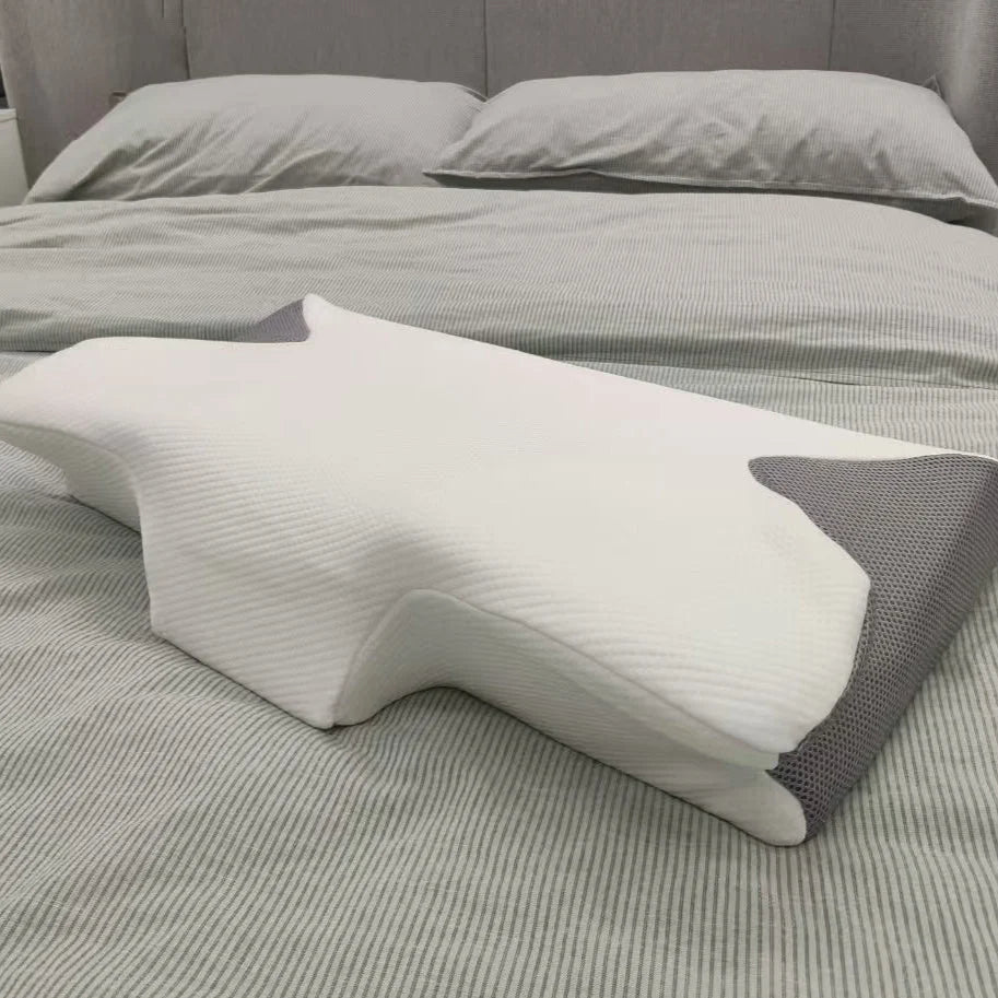 Contour Memory Foam Pillow Ergonomic Neck Support Removable Cover