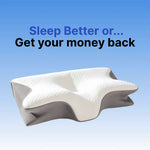 Contour Memory Foam Pillow Ergonomic Neck Support Removable Cover