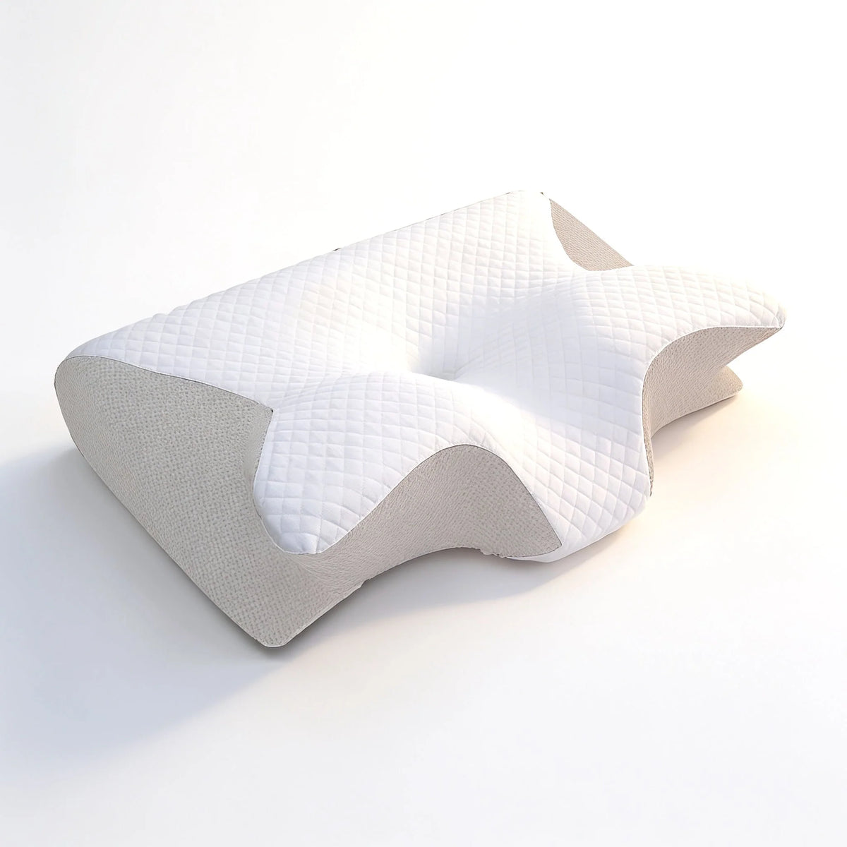 Contour Neck Pillow Memory Foam Dual-Height Washable Cover